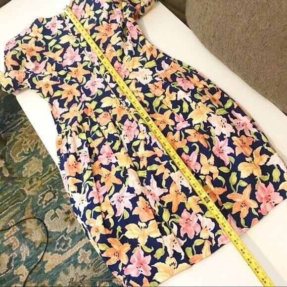 David Warren New York Vintage Women's 16 Vintage Tropical Print Sheath Dress - Picture 11 of 12